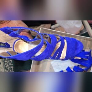 BCBGeneration Vibrant Blue Strappy Heels